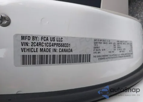 2023 Chrysler Voyager Lx z USA, uszkodzony, nr VIN 2C4RC1CG4PR568331